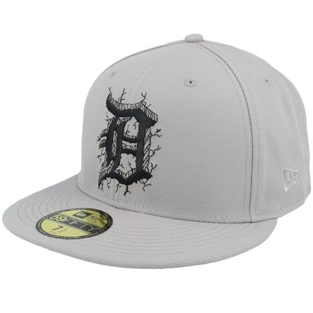 New Era - MLB - Grey - fitted - Cap - Detroit Tigers 59FIFTY Cracked Grey Fitted - Hatstore