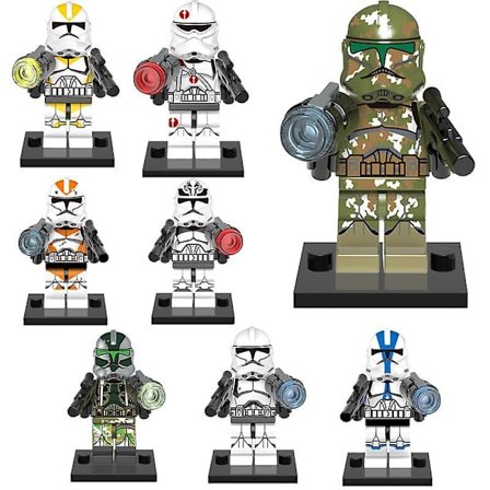 8 stk. Star Wars Montert Byggekloss Minifigur Leke