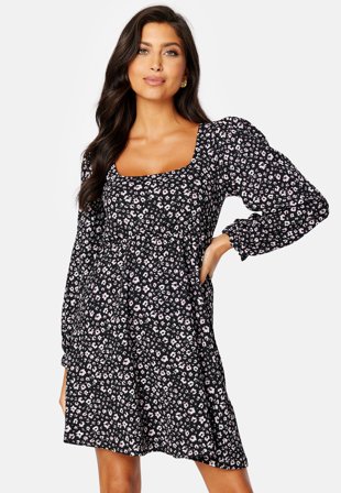 BUBBLEROOM Miriam balloon sleeve dress Patterned Klær