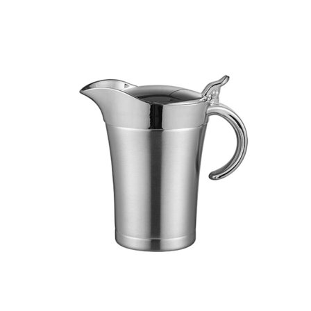 Termosfat i rostfritt stål, dubbelisolerad såsskål med lock (750 ml)