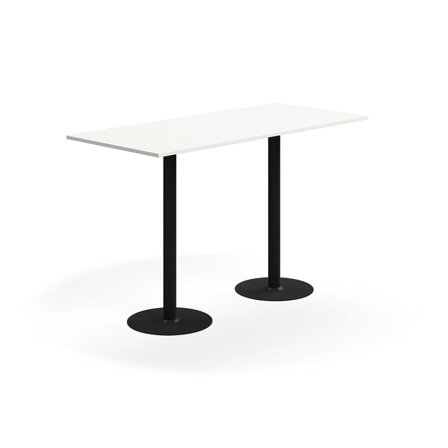 Barbord ALVA, 1800x800x1100 mm, högtryckslaminat, svart/vit