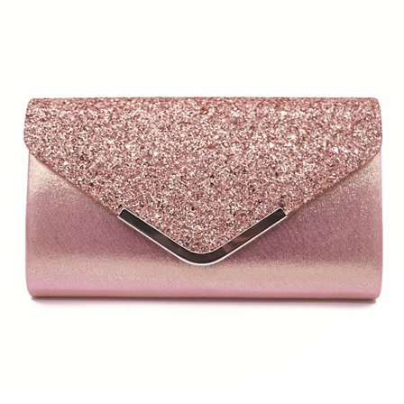 Clutch - til kvinder - skuldertaske - glitter - aften taske - glitter sølv - dametasker - aften taske til kvinder - glit