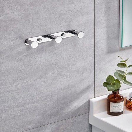 Vægmonteret håndklædeholder Knagerække med kroge 304 rustfrit stål