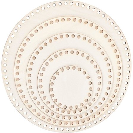 Størrelser Naturtre Kurvbunn, Sirkelform Heklekurv Trebunn f