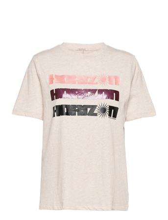 Organic Cotton Tee With Graphic Pink Scotch & Soda