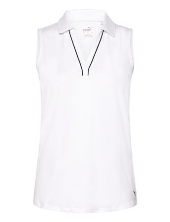W Cloudspun Piped Sl Polo White PUMA Golf