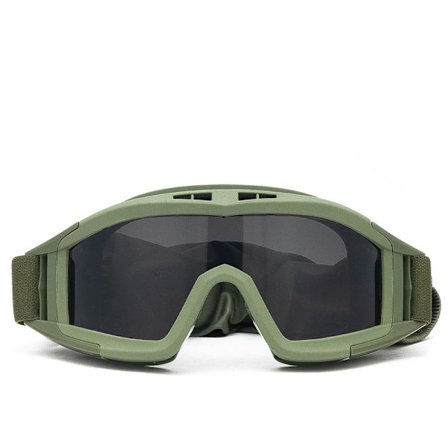 1Set Tactical Goggles Military Solglasögon 3Len Army Motorcykel