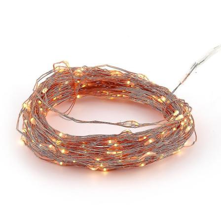 Solcelled Varmt Hvit 20m 200LED Kobbertråd Fe-lysstreng