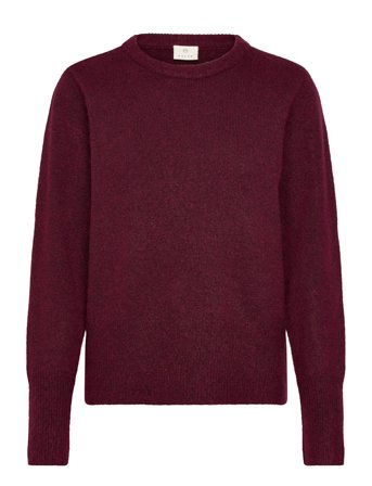 Kaffe Kaniel Crew Neck Pullover - Burgundy - S