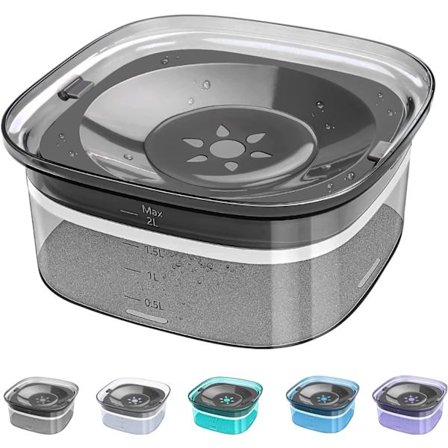 Spildfri vandskål til hunde, vandskål til kæledyr, langsom vandskål til hunde