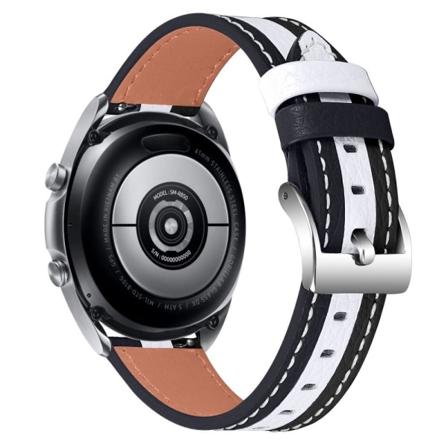 LG Watch Sport urrem i farvet okselæder - Sort / Hvid White