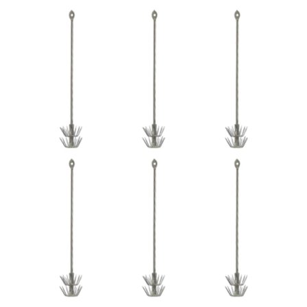 6 stk. Blæksprutte Kroge Jigs Fiskelokker Falsk Agn Fiskegrej Blæksprutte Fiskekroge Sepia Fiskekroge med Langt Håndtag