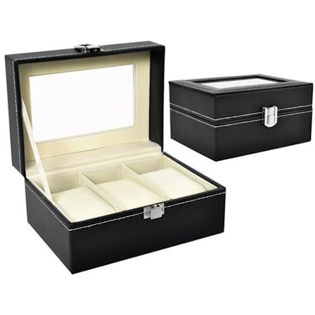 Watch Box - Watch Case / Box for 3 Watches Black