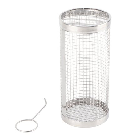 Grilltilbehør til rotisseri - Rustfrit stål Universal rotisseri-kurv med krok til grill af pommes frites 20 cm/7,9 tommer