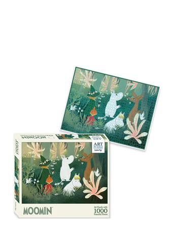 Moomin Art Puzzle - 1000 Pcs - Green Patterned Mumin