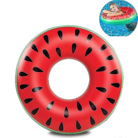 Badering for voksne, vannmelon, rød badering, luftmadrass, vannleke, flytende matte for svømmebasseng