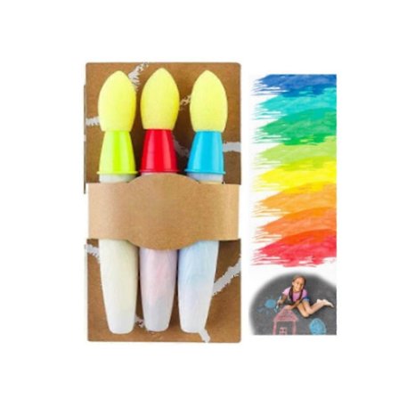 Fortauskrittmalingpensel, Fortauskrittkunstnerpensel med flytende kritt