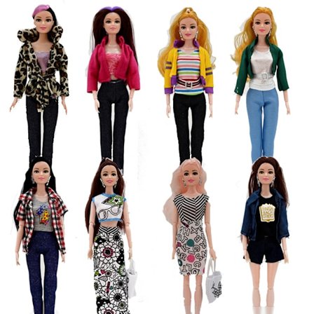 8 deler Bapyrene Princess Set Fashion Simple Set Tilbehør