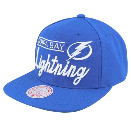 Mitchell & Ness - NHL Blå snapback Kasket - Tampa Bay Lightning Retro Lock Up Blue Snapback @ Hatstore