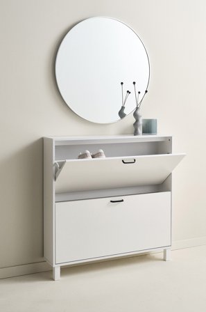 Jotex - Skoskap MDF/Sponplate Hvit SANDAL - Kjøp Entrémøbler hos Jotex