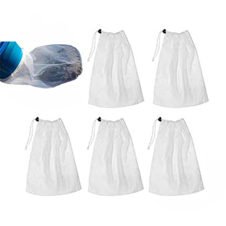 Svømmebassin Støvsugerpose Pakke med 5 Støvsugerposer til Svømmebassiner Net til Filterposer med Snøre Opsamlingsposer Net Støvfilter