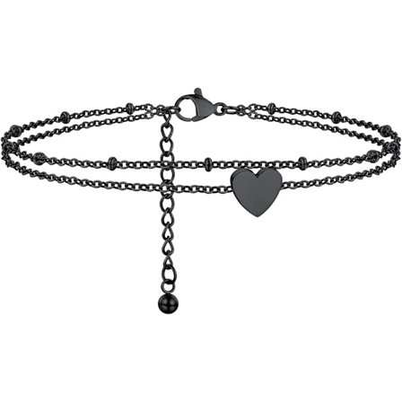 Rostfritt stål kedja fotlänk för män kvinnor, silver/guld ton, fotled armband hypoallergen, 8-10,5 tum justerbar.