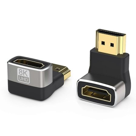90-graders nedåtvinklad HDMI-adapter 8K 60HZ Hemmabio Video Hane till Hona HDMI 2.1