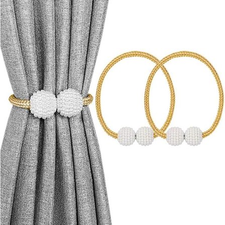 2 stk. magnetiske gardinholdere, dekorative gardinholdere