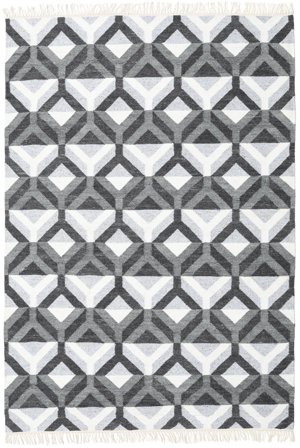 Geometryczny Aino Dywan - Szary/Jasnoszary 160X230