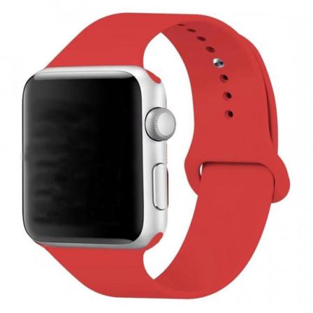 Silikon Klockarmband Kompatibelt Med Apple Watch, 42/44/45mm, Rö