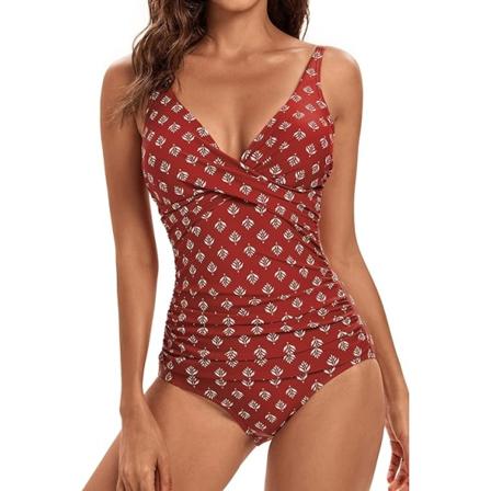 Monokini for kvinner med magekontroll, slankende badedrakt i plusstørrelse M