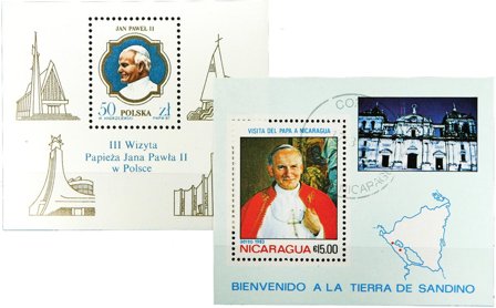 Polen / Nicaragua - Pave Johannes Paul II - 2 miniark