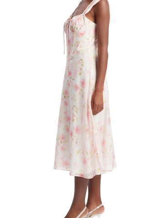 Bardot Esra Printed Midi Dress - Pink - 34