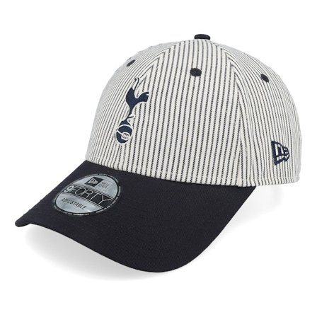 New Era - Football White adjustable Czapka Z Daszkiem - Tottenham Hotspur Contrast Pinstripe 9FORTY Ivory/Navy Adjustable @ Hatstore