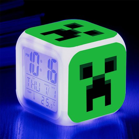 Min värld väckarklocka ledde lysande nattljus 14#