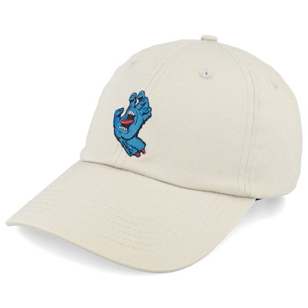 Santa Cruz - Beige unconstructed Czapka Z Daszkiem - Screaming Mini Hand Cap Blond Wood Dad Cap @ Hatstore