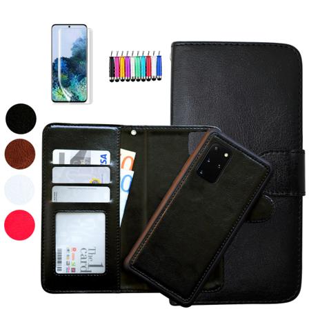 Samsung Galaxy S20 Plus - PU Nahkainen Lompakkokotelo Vit