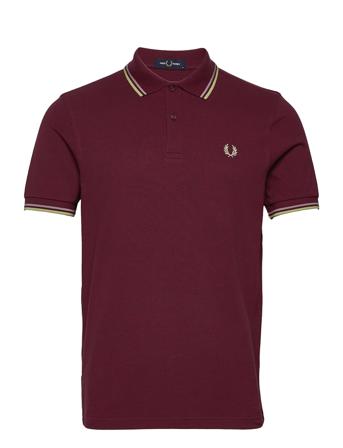 Twin Tipped Fp Shirt Polos Short-sleeved Röd Fred Perry