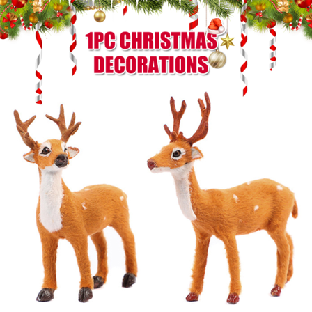 [NT] Jul Stående Ren Älg Rådjursfigur Leksak Skrivbordsdekorationer Heminredning