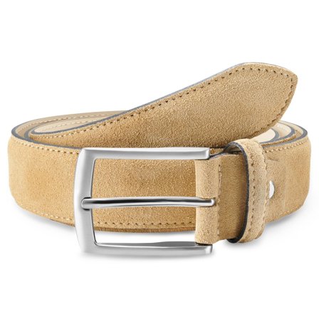 Holden | Ceinture en cuir suédé couleur sable pour hommes - Ceintures en cuir