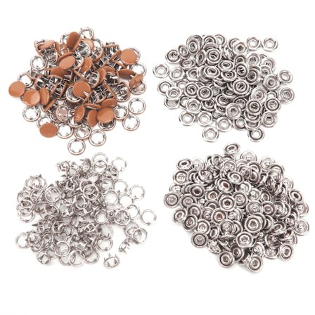 100 set tryckknappar färgglada mässing klor press stud sömnadsfästen med installationsverktyg Crimson