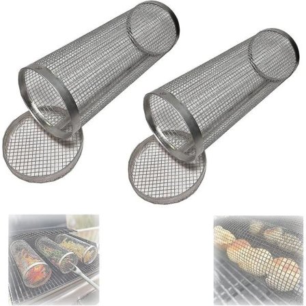 Grill Basket, Outdoor Stainless Steel Grilling Basket