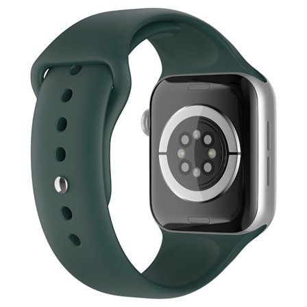 Apple Watch 38/40/41/42 mm Silikon Armband (M/L) Mörk Grön