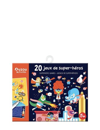 Activity Cards - 20 Superhero Games Patterned Auzou