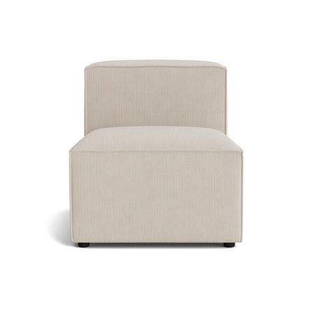 Lissabon Rebel Beige Sædemodul Sofa med Kvalitetsstof & Krydsfiner Ramme - 70x100x72cm - Holdbar & Blød - Perfekt til Modulopbygning