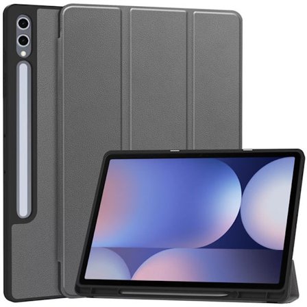 SAM Tab S10 Plus, Tablet-kotelo kynäpaikalla (harmaa)