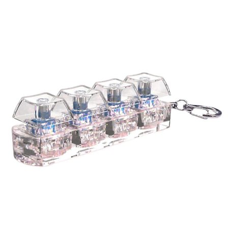 LED-upplyst tangentbord Klick Nyckelring Keycap Tester För Vuxna Tangentbord Klick LED-ljus Nyckelring Leksak