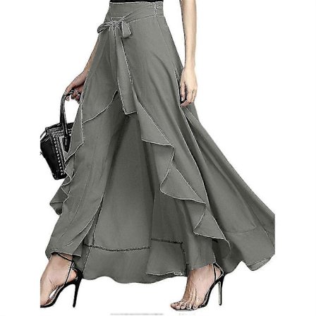 Hamehousut Korkea Vyötärö Yksivärinen Esteettiset Leveälahkeiset Housut