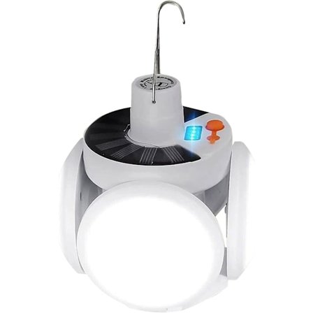 Solcellslampor utomhus LED solfällbara fotbollslampor hängande deformerbara takfotslampor garage