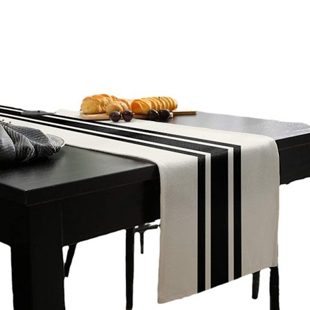 Sommerlig dekorativt bordløber 33 x 180CM (geometriske striber